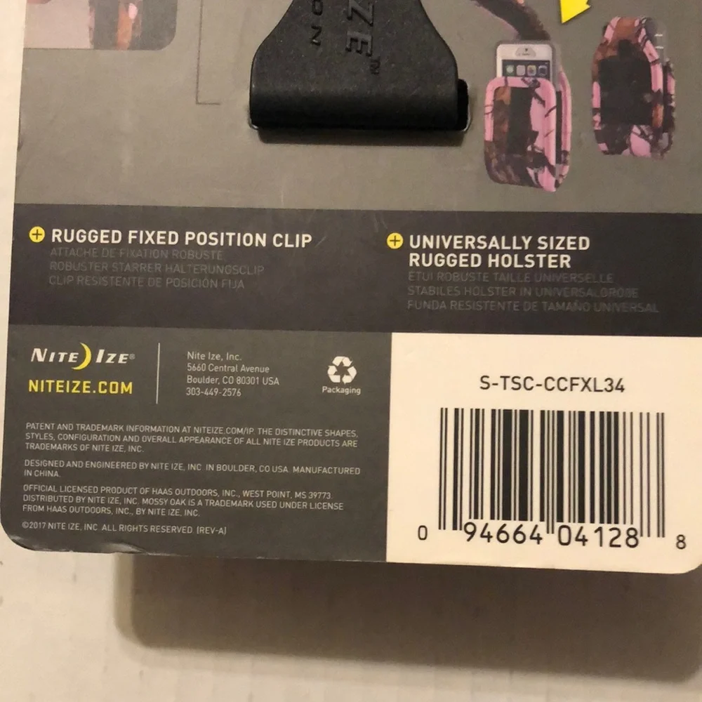 Pink and Brown Camouflage Phone Holster with Strap, Brand NEW